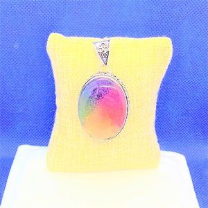 Rainbow Solar Quartz Pendant Stamped 925